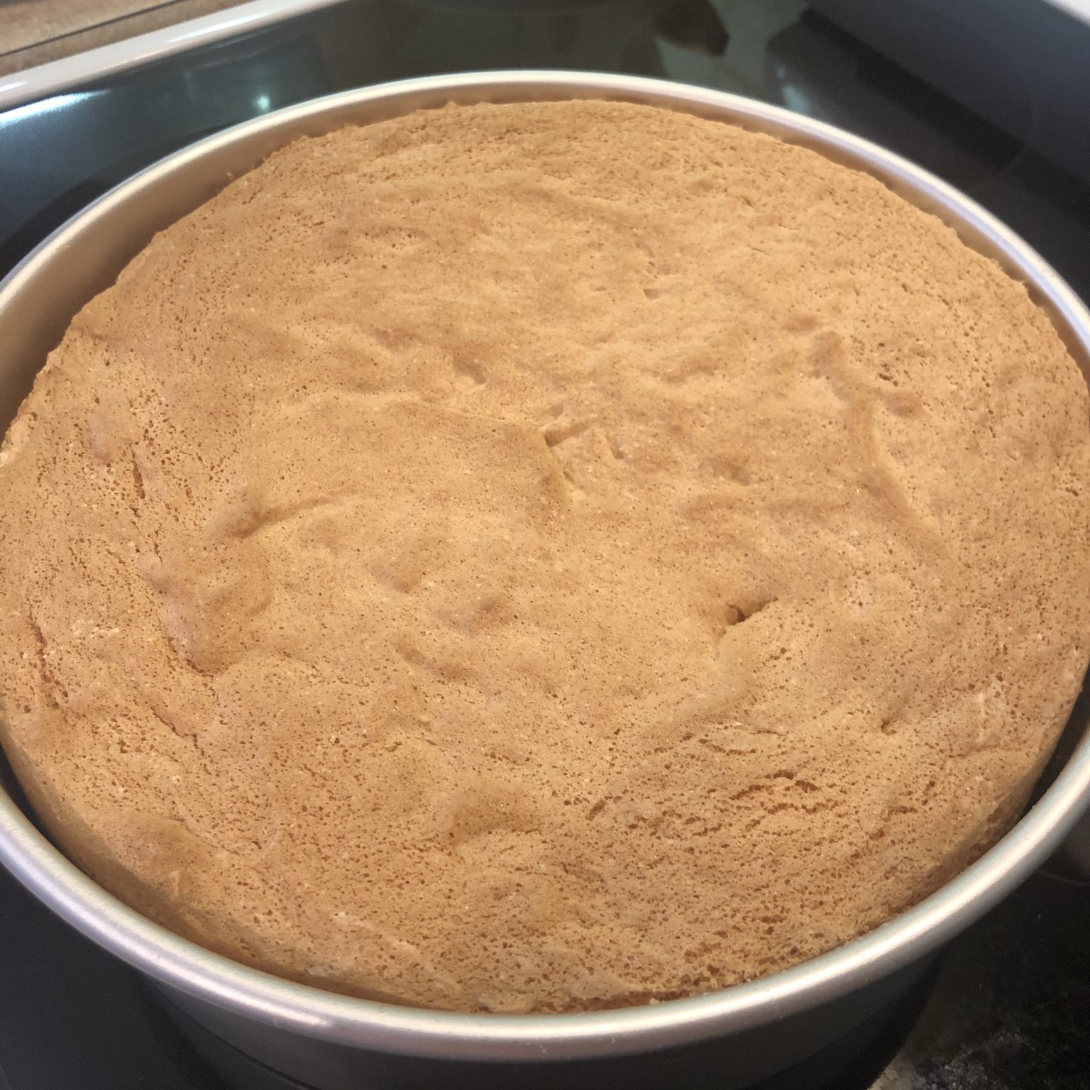 Génoise à la sortie du four