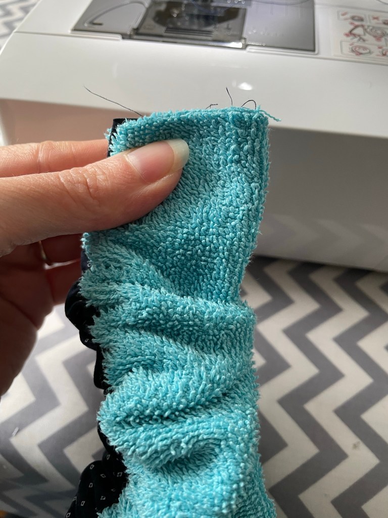 Couture d'un protège-lame